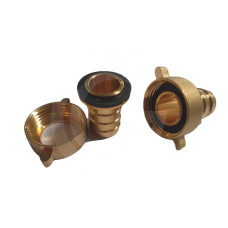 Brass hose screw connection for hose 13mm union nut 1/2"